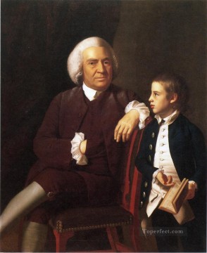  William Arte - William Vassall y su hijo Leonard retrato colonial de Nueva Inglaterra John Singleton Copley